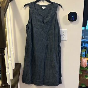 J. Jill Charcoal Sleeveless Mini Dress